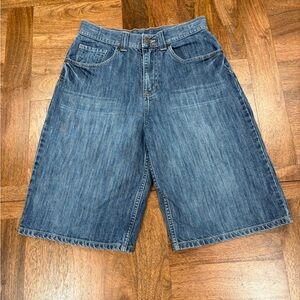 Urban Up Pipeline Boys Blue Jeans Shorts Knee Length Size 18 Wide Leg